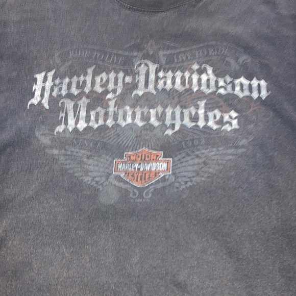 Men Harley Davidson faded tee black size L - Picture 2 of 7
